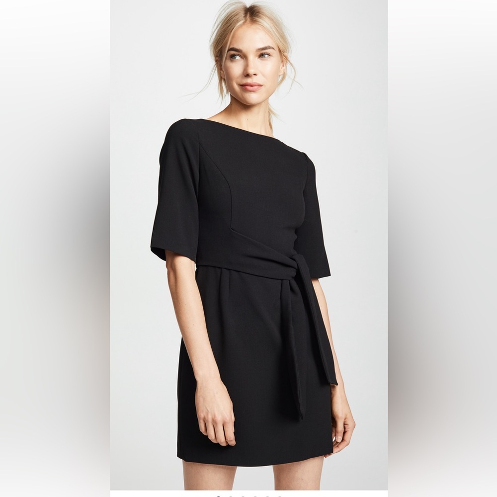 Alice and Olivia Virgil Boat Neck Wrap Dress